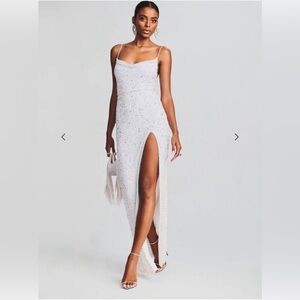 NWT Retrofete Blair Sequin Dress | White (S)